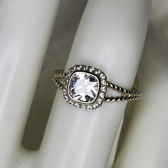 Square Cut S925 Ring Rope Band - Picture 2 of 2